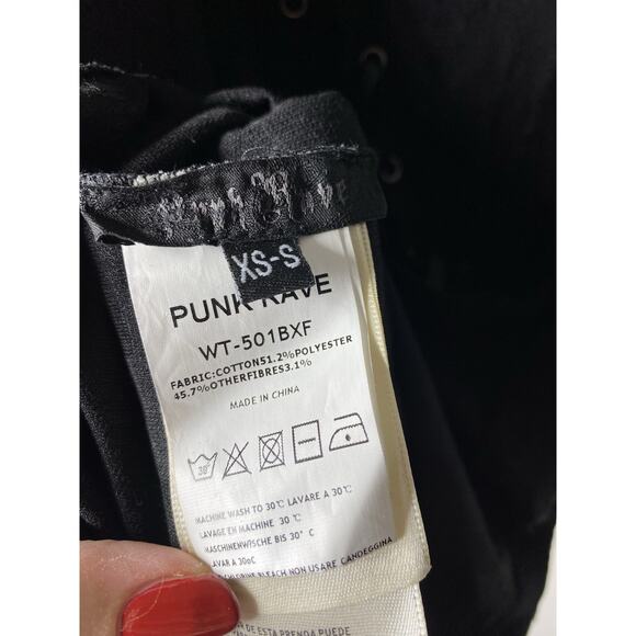 Punk Rave Personality Asymmetric High Collar Sleeveless Punk T-shirt XS/S NWT - Picture 8 of 10